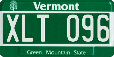 VT license plate XLT096