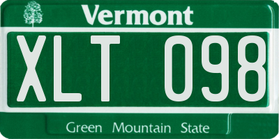 VT license plate XLT098