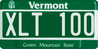 VT license plate XLT100