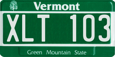 VT license plate XLT103