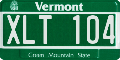 VT license plate XLT104