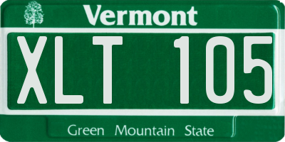 VT license plate XLT105