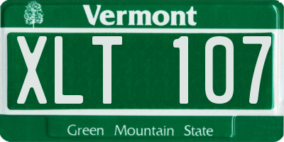 VT license plate XLT107