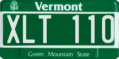VT license plate XLT110