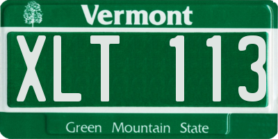 VT license plate XLT113