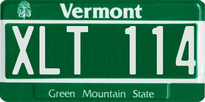 VT license plate XLT114