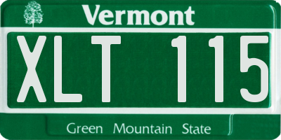 VT license plate XLT115