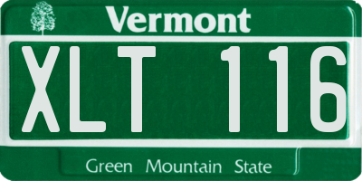 VT license plate XLT116