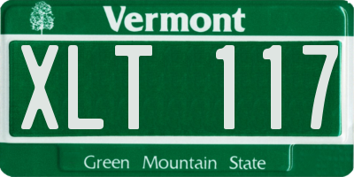 VT license plate XLT117