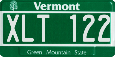 VT license plate XLT122