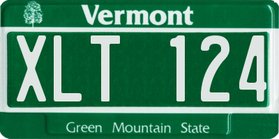 VT license plate XLT124