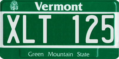 VT license plate XLT125