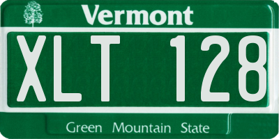 VT license plate XLT128