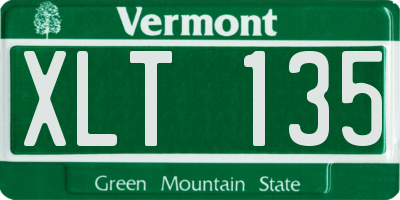 VT license plate XLT135