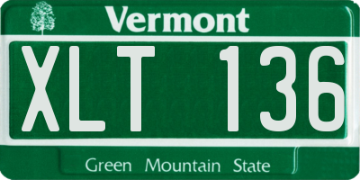 VT license plate XLT136