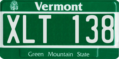 VT license plate XLT138