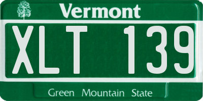 VT license plate XLT139