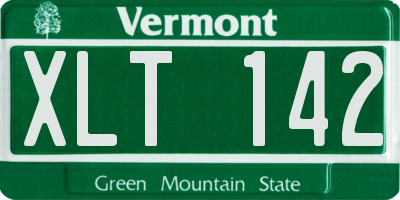 VT license plate XLT142