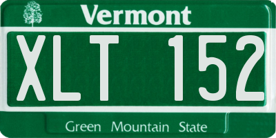 VT license plate XLT152