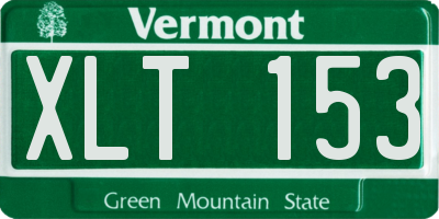 VT license plate XLT153