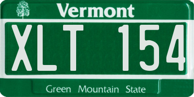 VT license plate XLT154