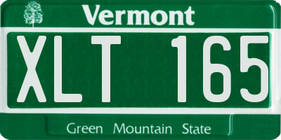 VT license plate XLT165
