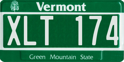 VT license plate XLT174