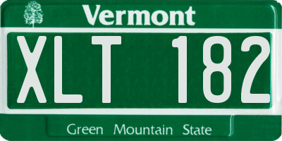 VT license plate XLT182