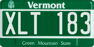 VT license plate XLT183