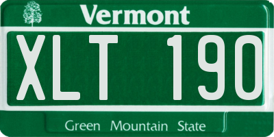 VT license plate XLT190