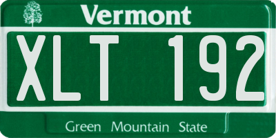 VT license plate XLT192