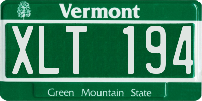 VT license plate XLT194