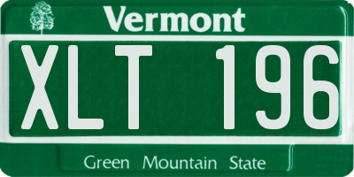 VT license plate XLT196