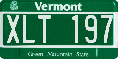 VT license plate XLT197