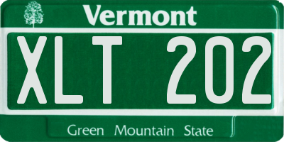 VT license plate XLT202