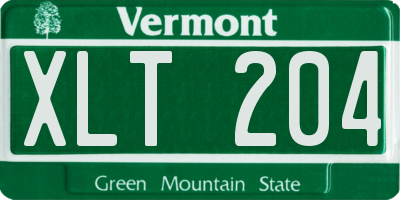 VT license plate XLT204