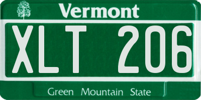 VT license plate XLT206