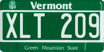 VT license plate XLT209