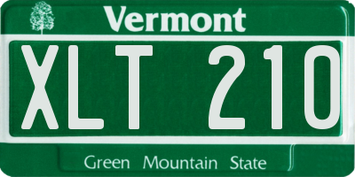 VT license plate XLT210