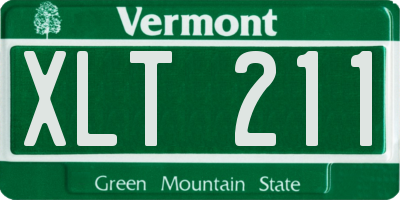 VT license plate XLT211