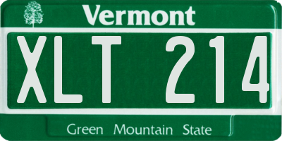 VT license plate XLT214