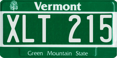 VT license plate XLT215