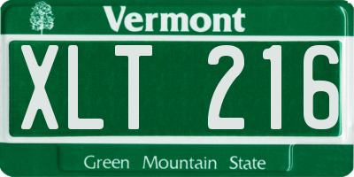VT license plate XLT216