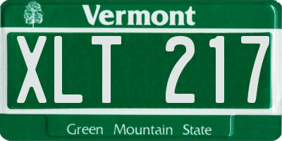 VT license plate XLT217