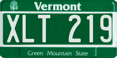 VT license plate XLT219