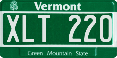 VT license plate XLT220