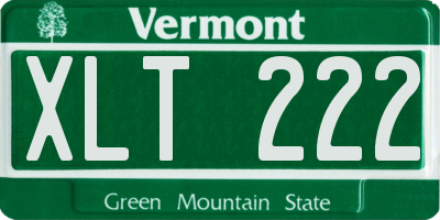 VT license plate XLT222