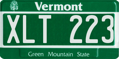 VT license plate XLT223