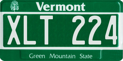 VT license plate XLT224