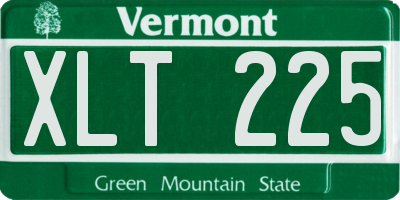 VT license plate XLT225